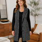 Women's Plaid Notched Lapel Longline Vest