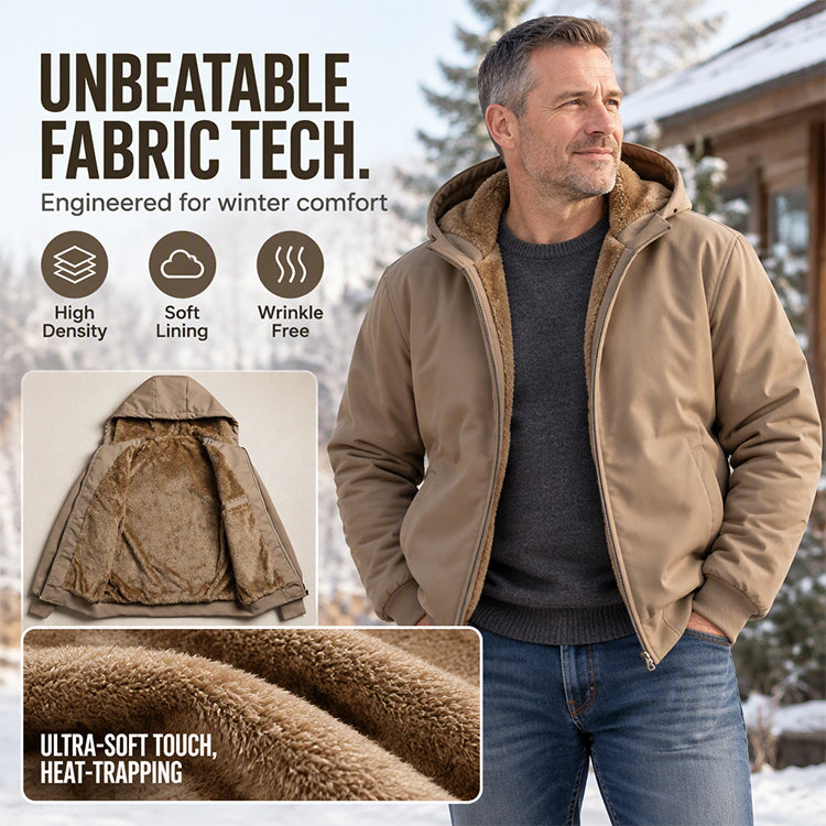 Men's Casual Winter Thermal Hooded Jacket