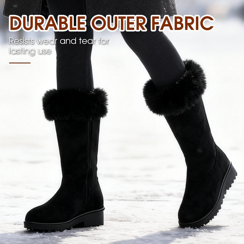 Women's Mid Calf Winter Boots with Side Zipper