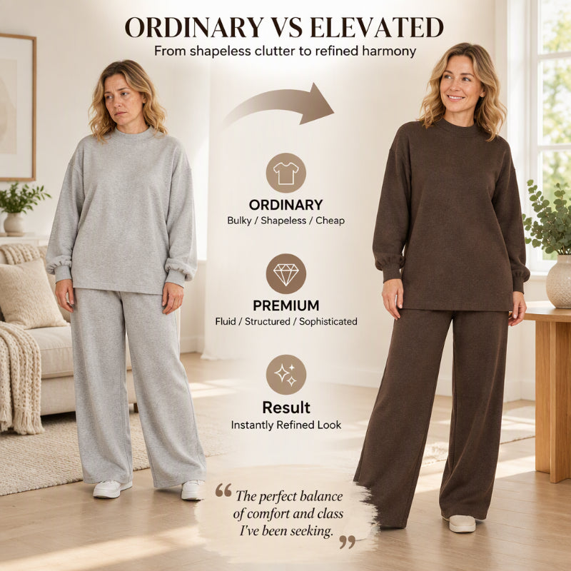 🧶 Cloud-Soft Comfort, Easy Coordinated Look | Women's Cozy Knit 2-Piece Set