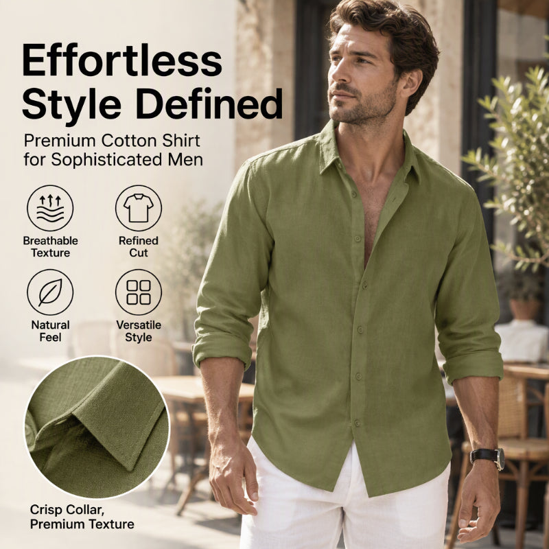 Men's Casual Lightweight Breathable Linen Shirt