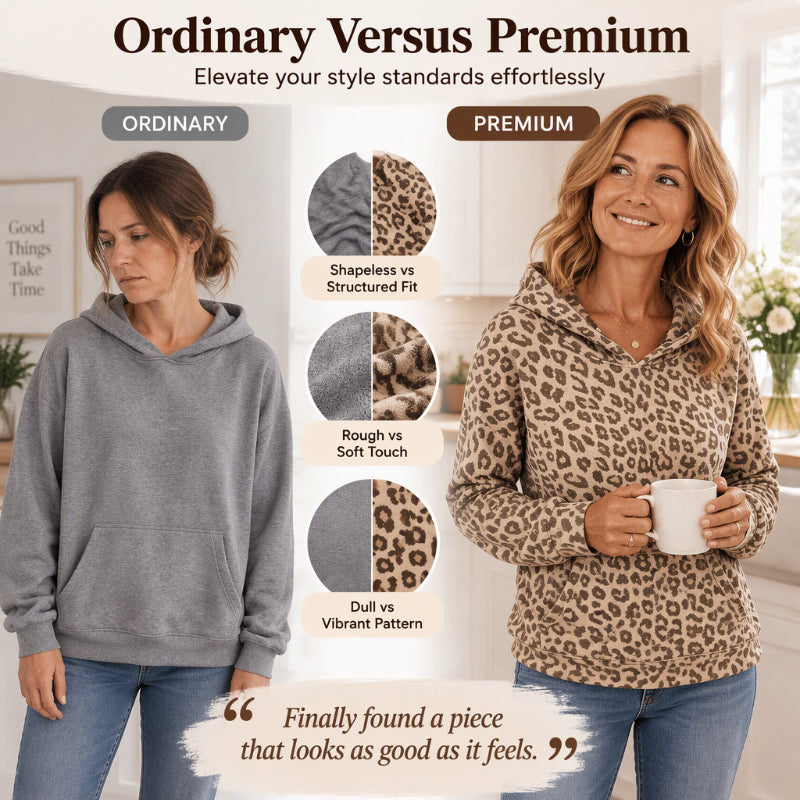 ✨Women's Casual Leopard Print Sweatshirt