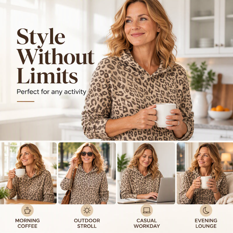 ✨Women's Casual Leopard Print Sweatshirt