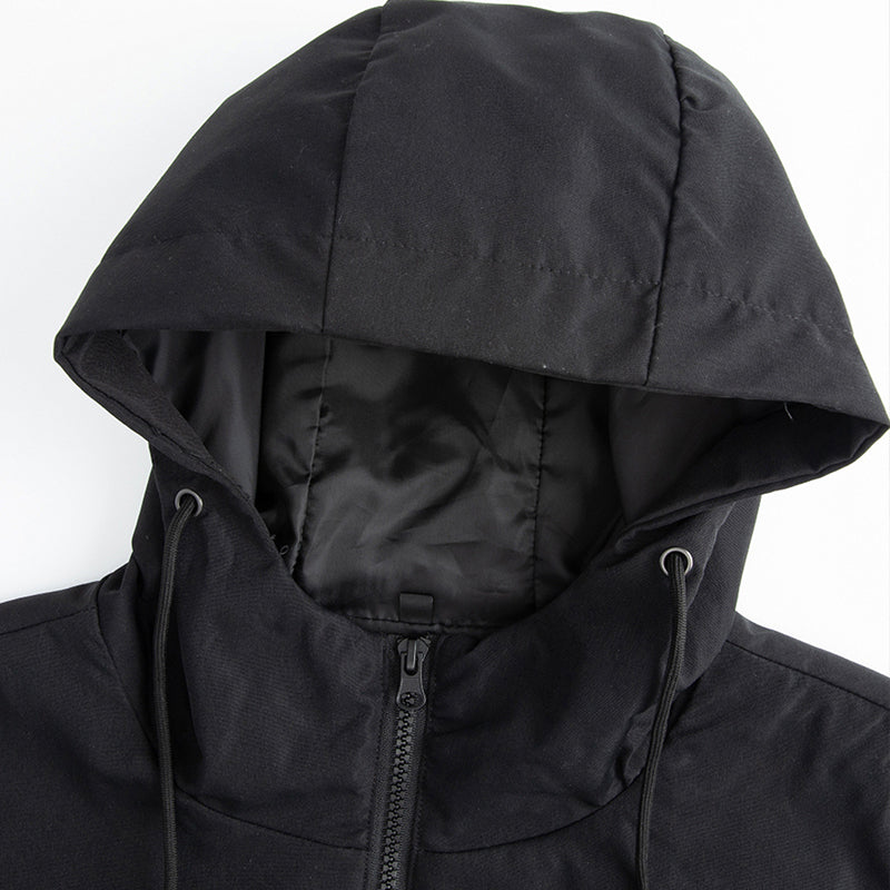 🧥 Balanced Coverage, Wind-Ready Comfort | Men's Mid-Length Hooded Windbreaker Trench
