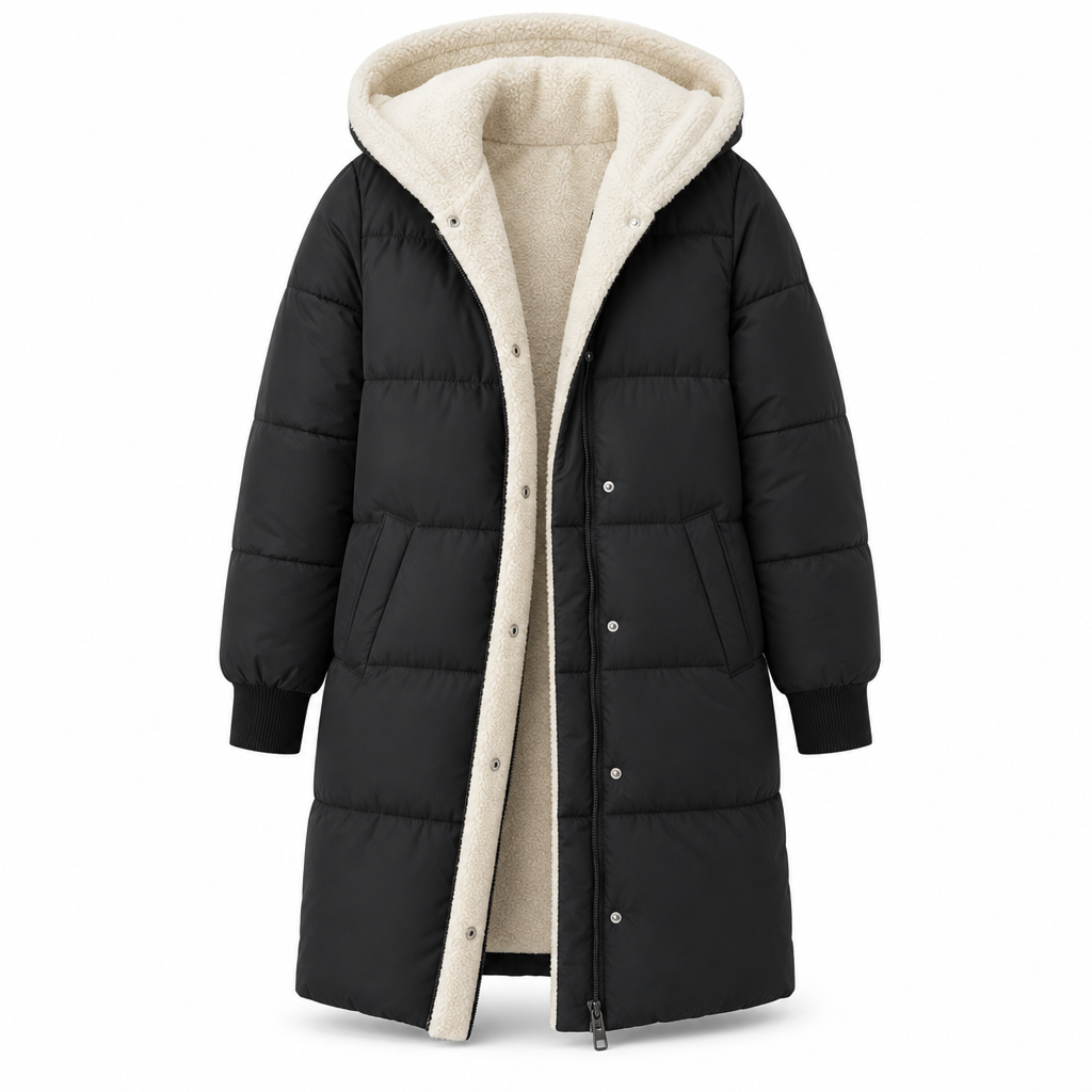 Solid Color Double Sided Hooded Long Sleeve Slim Fit Cardigan Coat