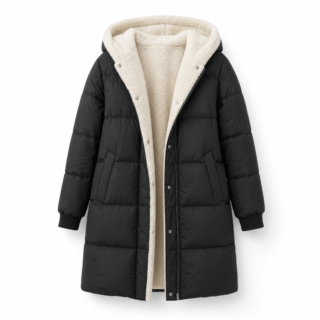Solid Color Double Sided Hooded Long Sleeve Slim Fit Cardigan Coat