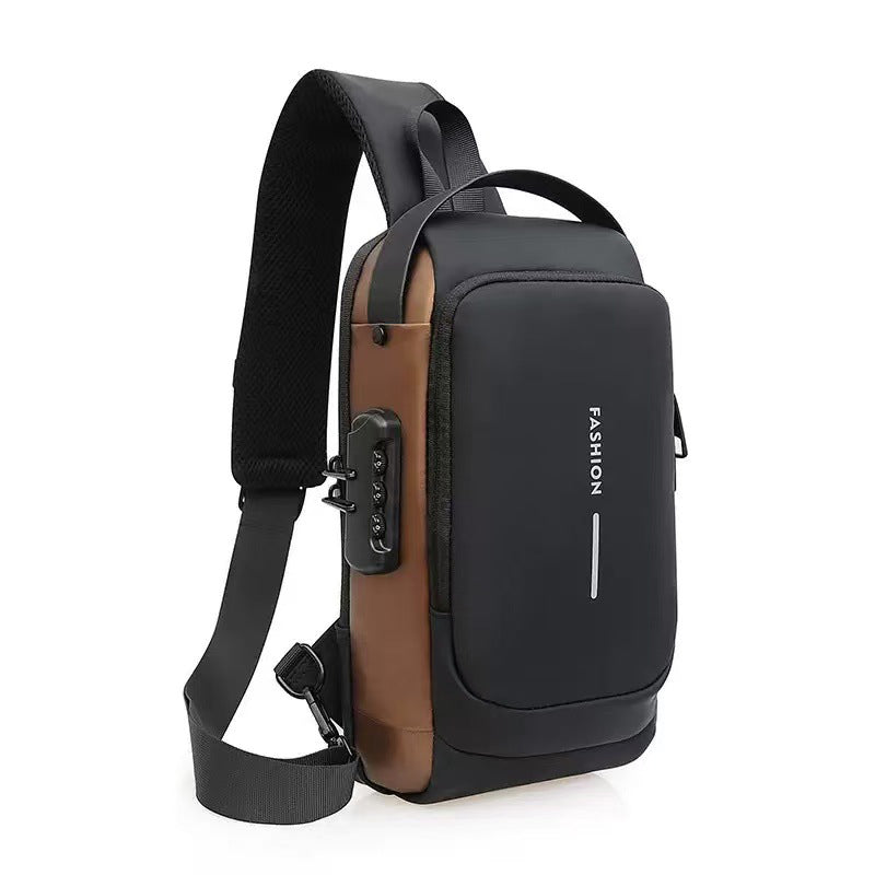 Anti-Theft Sling Bag with USB Charging Port for Men