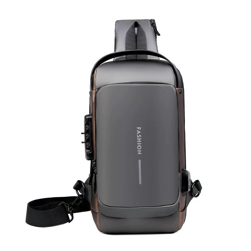 Anti-Theft Sling Bag with USB Charging Port for Men
