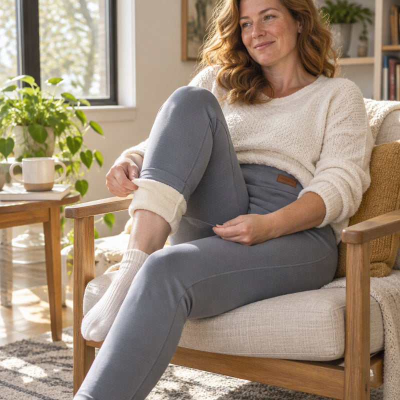 🔥Women's High-Waisted Plush-Lined Thermal Leggings