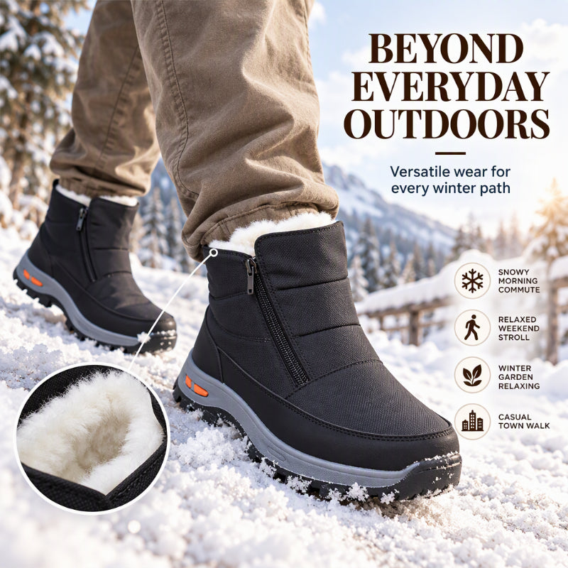 Men's Winter Plush-Lined Waterproof Snow Boots