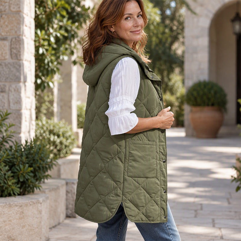 Women's Mid-Length Quilted Thermal Vest