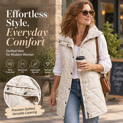 Women's Mid-Length Quilted Thermal Vest
