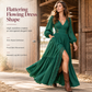 Women's Bohemian V Neck Long Sleeve Lace Patchwork Tiered Maxi Dress with Pockets🔥𝙁𝙧𝙚𝙚 𝙎𝙝𝙞𝙥𝙥𝙞𝙣𝙜