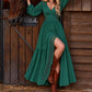 Women's Bohemian V Neck Long Sleeve Lace Patchwork Tiered Maxi Dress with Pockets🔥𝙁𝙧𝙚𝙚 𝙎𝙝𝙞𝙥𝙥𝙞𝙣𝙜