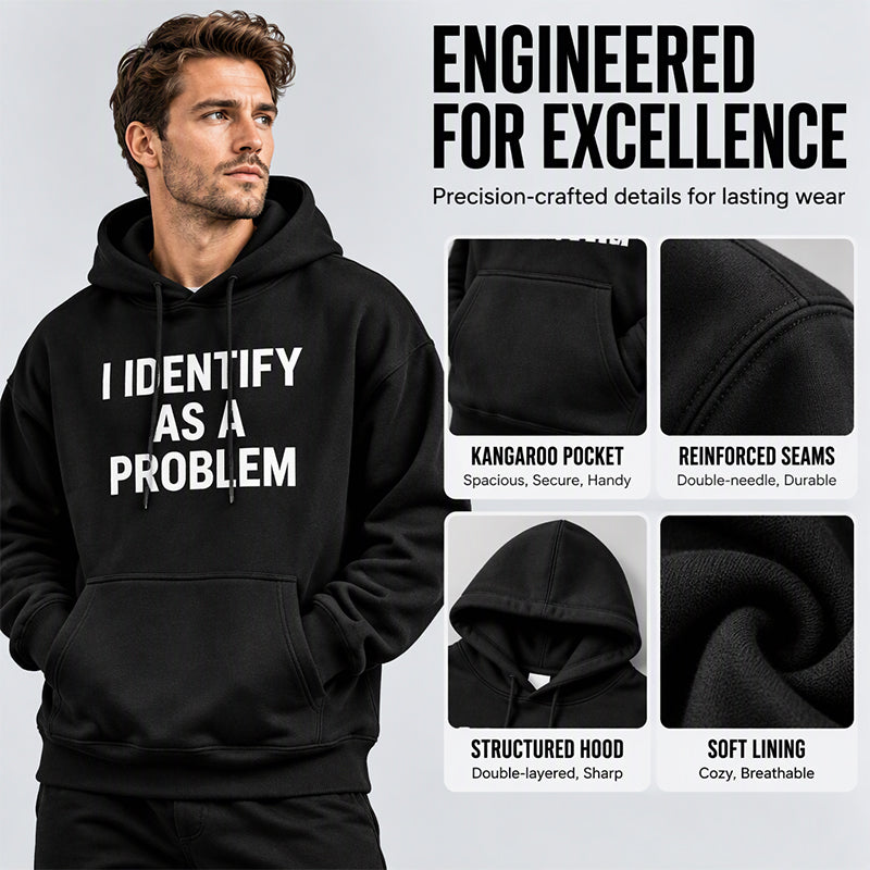 😎Playful Graphic, Easy Everyday Comfort | Men's Humorous Graphic Hooded Sweatshirt