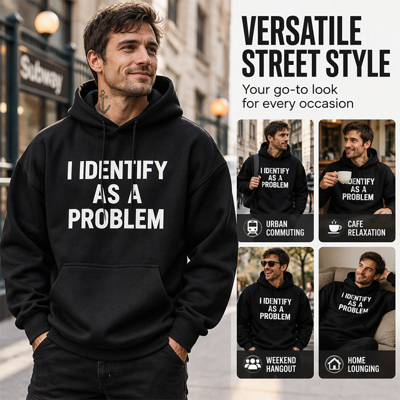 😎Playful Graphic, Easy Everyday Comfort | Men's Humorous Graphic Hooded Sweatshirt
