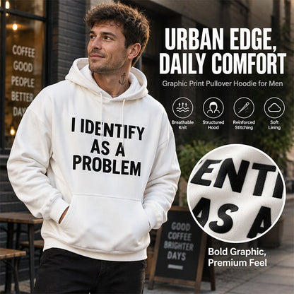 😎Playful Graphic, Easy Everyday Comfort | Men's Humorous Graphic Hooded Sweatshirt