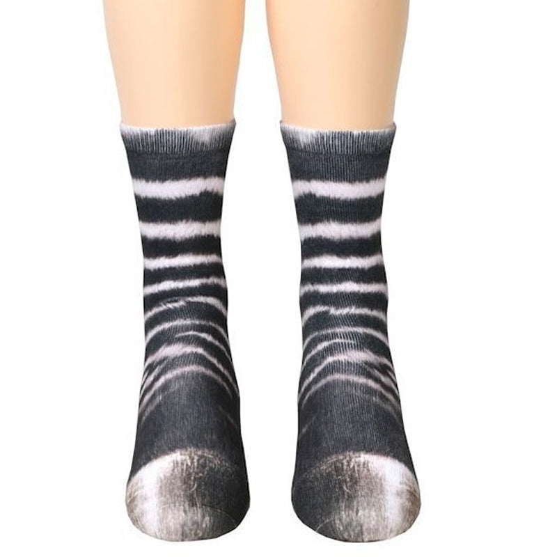 Unisex Adult & Kids Animal Paw Crew Socks