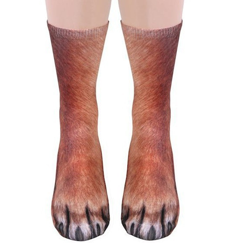 Unisex Adult & Kids Animal Paw Crew Socks