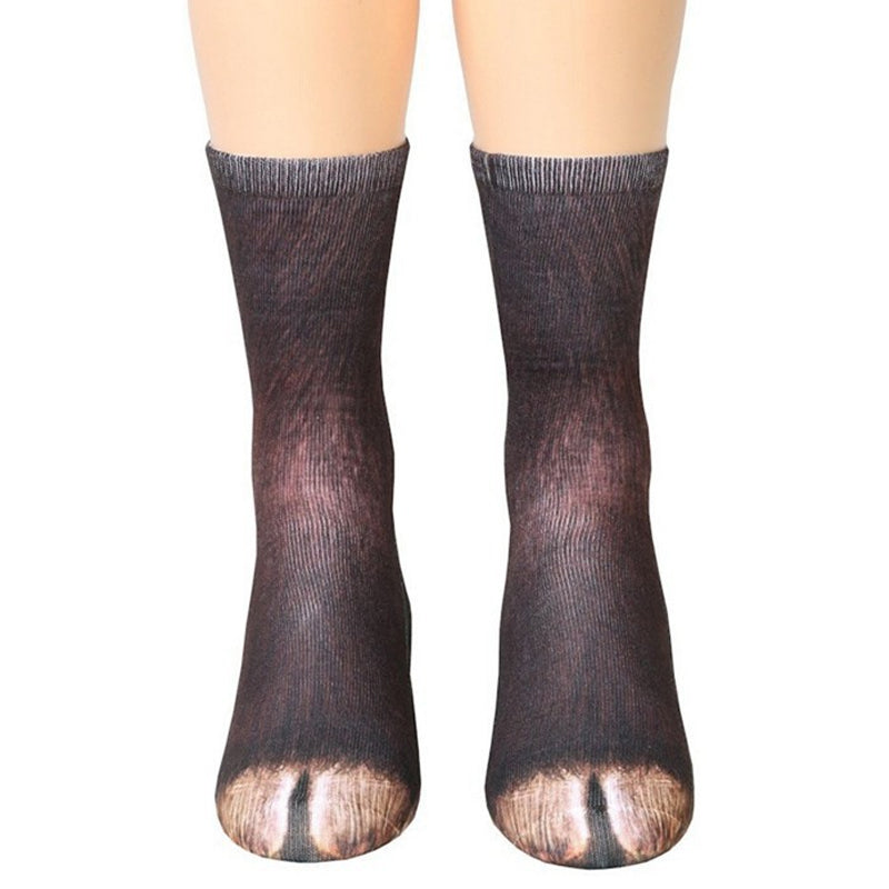 Unisex Adult & Kids Animal Paw Crew Socks