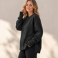 👚 Relaxed Comfort, Flowing Side Detail | Women's Loose Crewneck Side Slit Sweatshirt