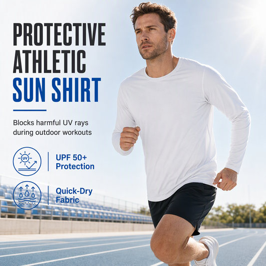 💨 Stay-Dry Freshness, Easy Everyday Comfort | Men's Quick-Dry Crew Neck Long Sleeve Shirt