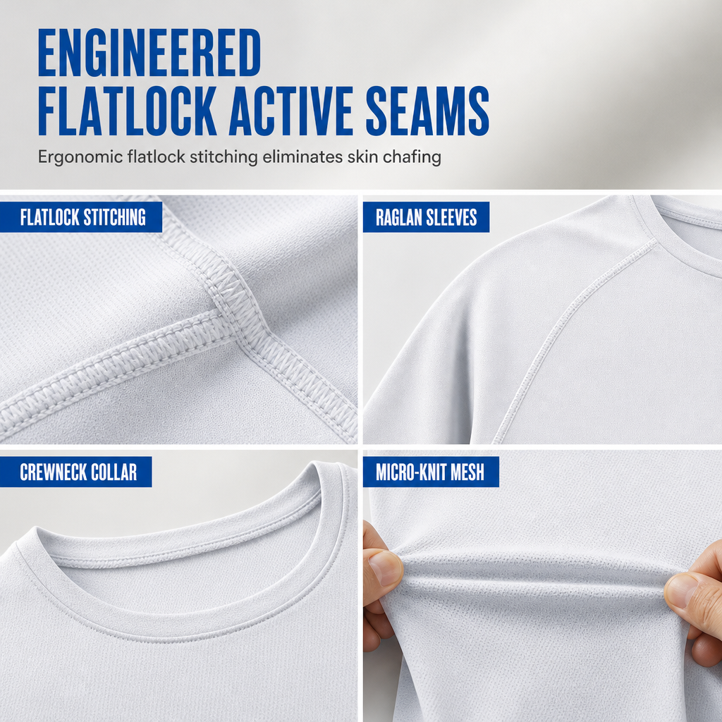💨 Stay-Dry Freshness, Easy Everyday Comfort | Men's Quick-Dry Crew Neck Long Sleeve Shirt