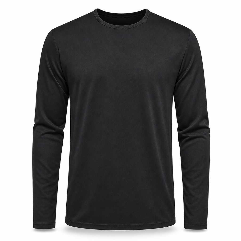 💨 Stay-Dry Freshness, Easy Everyday Comfort | Men's Quick-Dry Crew Neck Long Sleeve Shirt