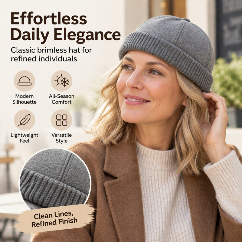 🖤Black Friday Sale:50% OFF🖤 Unisex Warm Knit Brimless Docker Cap