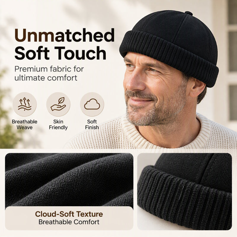 🖤Black Friday Sale:50% OFF🖤 Unisex Warm Knit Brimless Docker Cap