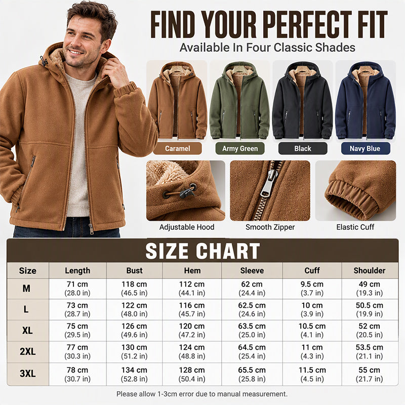 🧥 Toasty Lined Warmth, Cozy Hooded Coverage | Men's Casual Hooded Jacket with Warm Lining