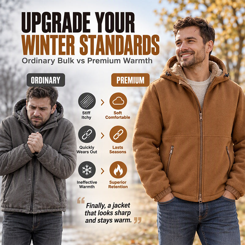 🧥 Toasty Lined Warmth, Cozy Hooded Coverage | Men's Casual Hooded Jacket with Warm Lining