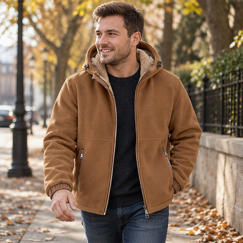 🧥 Toasty Lined Warmth, Cozy Hooded Coverage | Men's Casual Hooded Jacket with Warm Lining