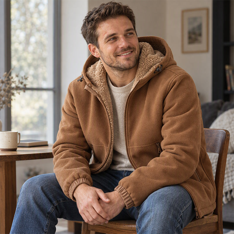 🧥 Toasty Lined Warmth, Cozy Hooded Coverage | Men's Casual Hooded Jacket with Warm Lining