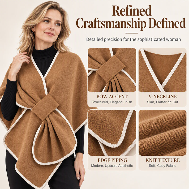 🤎 Women's Elegant Knitted Poncho Shawl