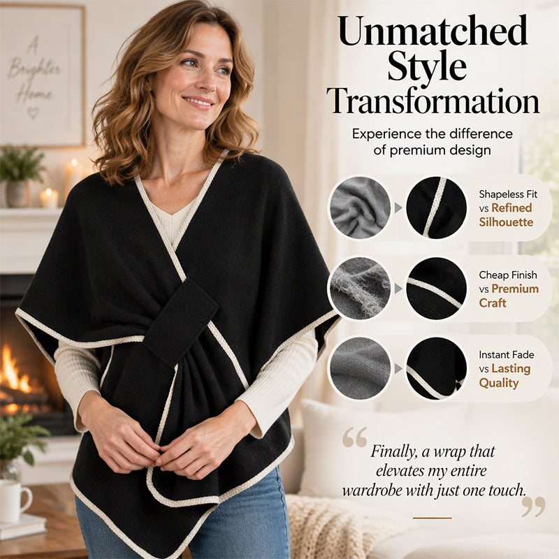 🤎 Women's Elegant Knitted Poncho Shawl
