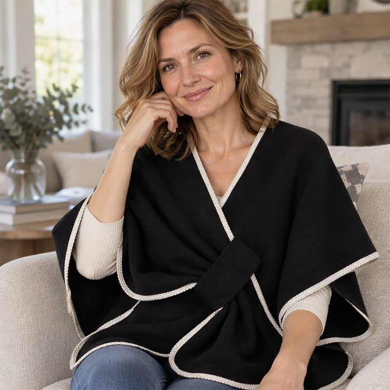 🤎 Women's Elegant Knitted Poncho Shawl