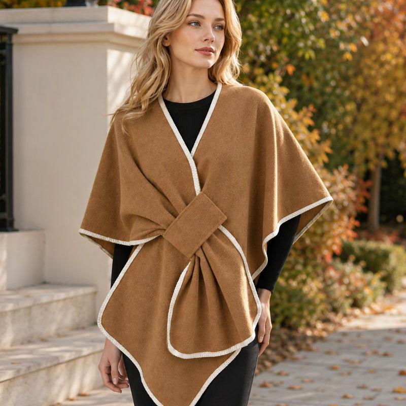 🤎 Women's Elegant Knitted Poncho Shawl