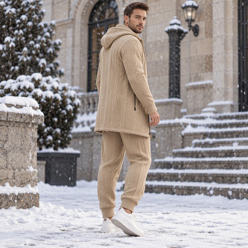 Men's Casual Cable Knit 3-Piece Set✨🔥𝙁𝙧𝙚𝙚 𝙎𝙝𝙞𝙥𝙥𝙞𝙣𝙜